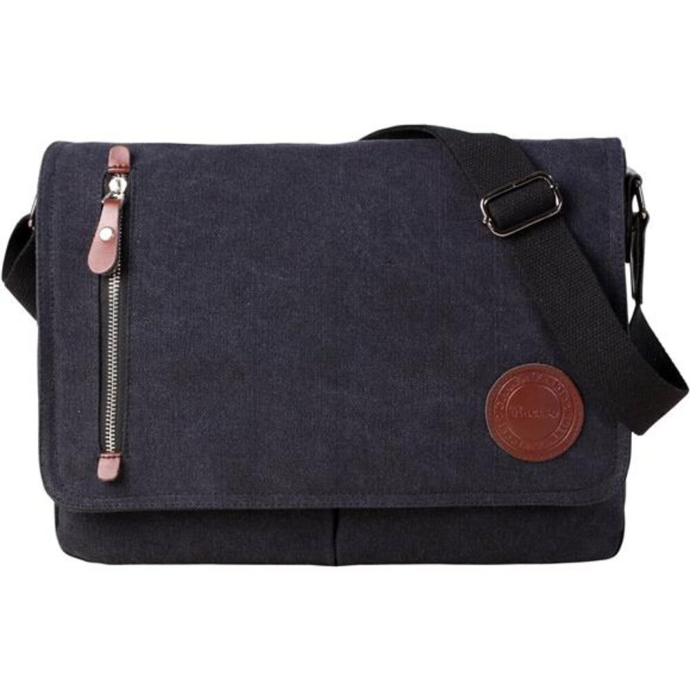 Vintage Canvas Satchel Messengerโ Bag for Men Women,Travel Shoulder bag 13.5"
